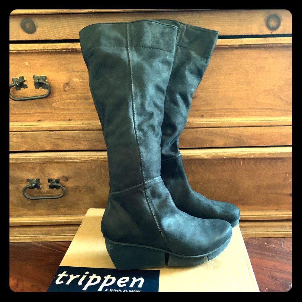 Trippen Dart Black Tall Boots